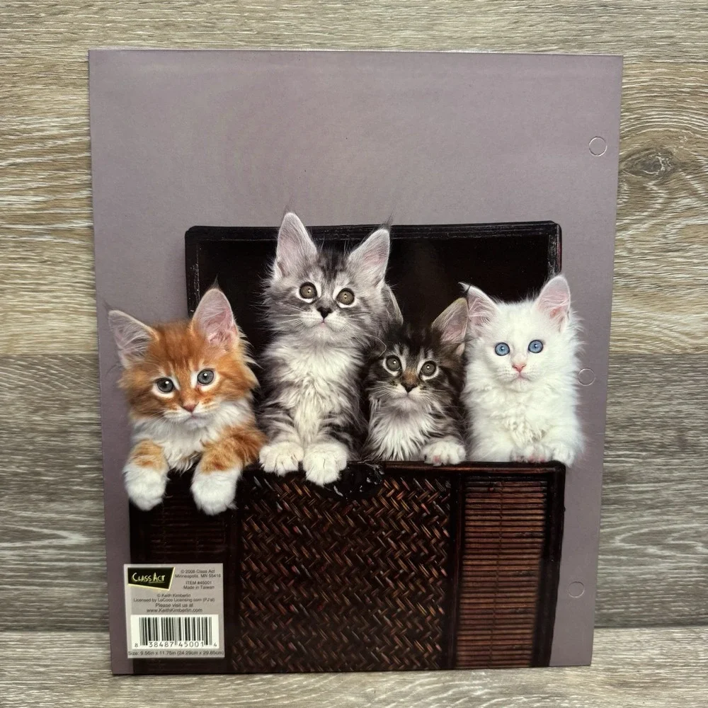 Keith Kimberlin Signature Folders Kitten Cat Lot Of 2 Class‎ Act 3 Hole 2008